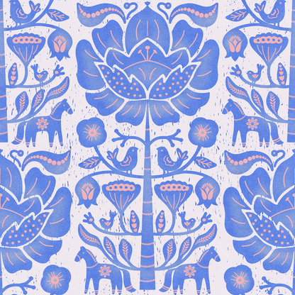 Folk Block Wallpaper