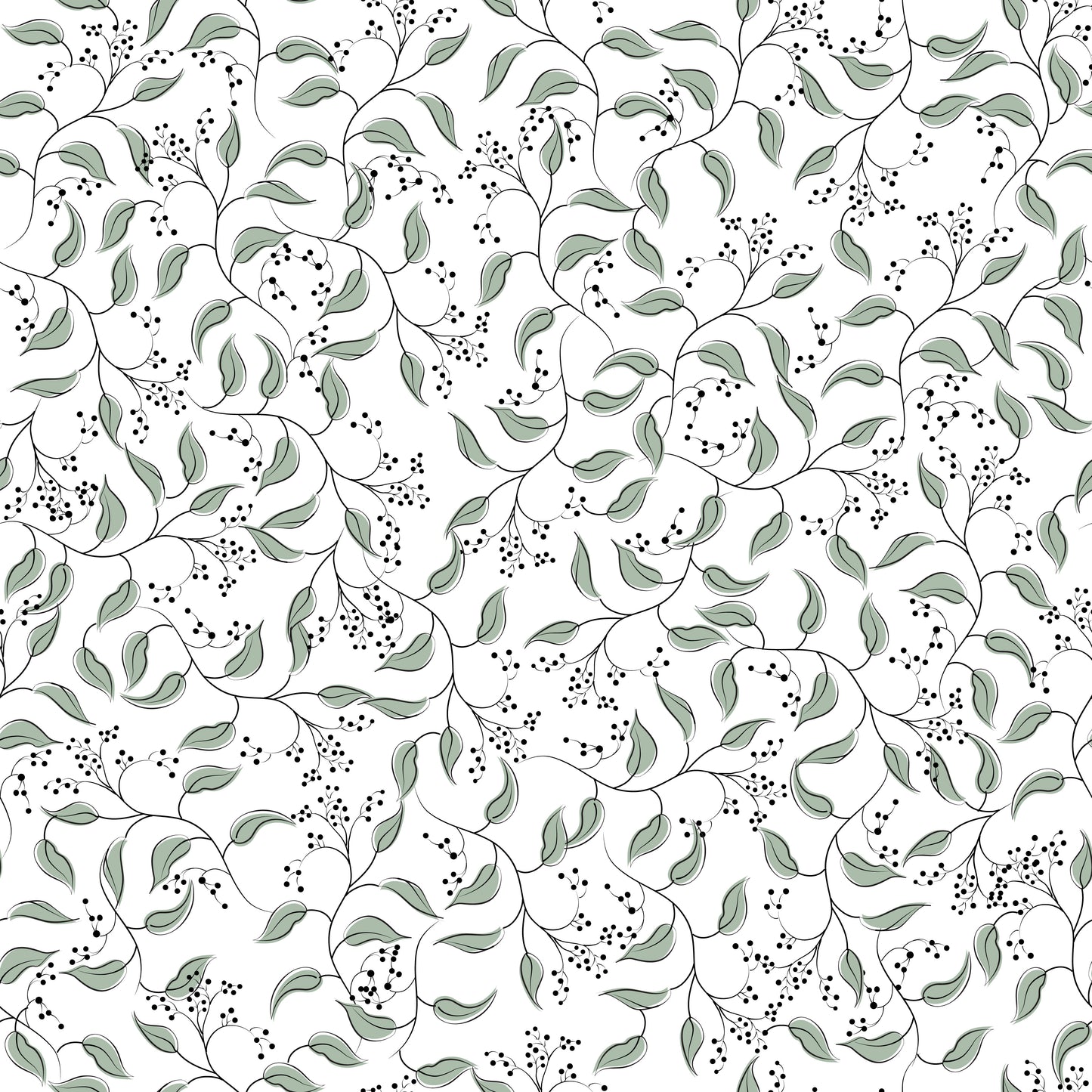 Fresh Buds White Wallpaper