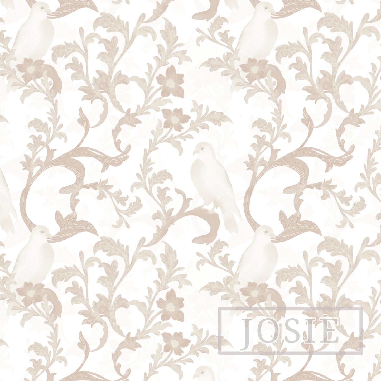 Golden Dove peel and stick wallpaper pattern swatch