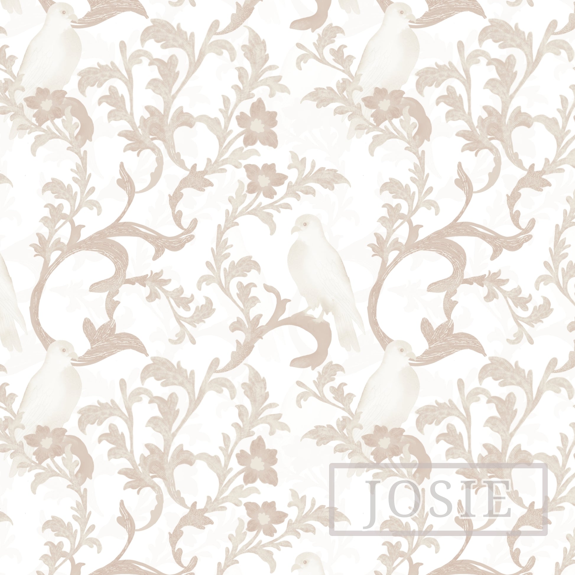 Golden Dove peel and stick wallpaper pattern swatch