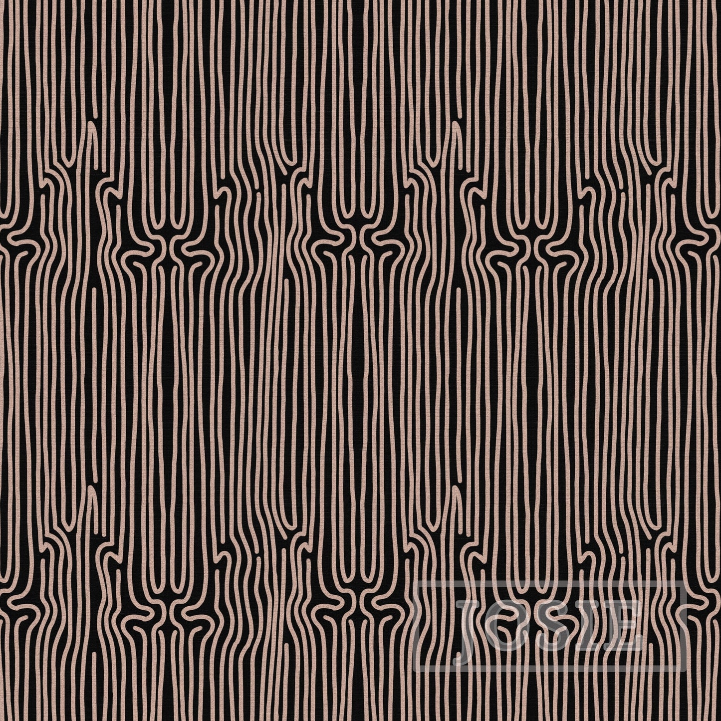 Grunge Line Brown and Black peel and stick wallpaper pattern swatch