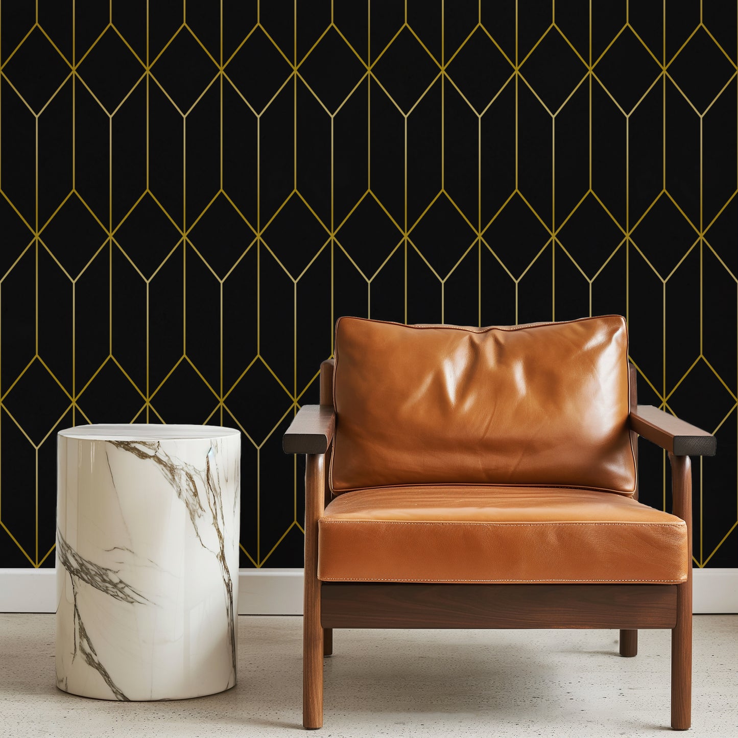 Golden Gems Geometric Wallpaper