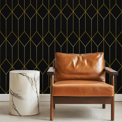 Golden Gems Geometric Wallpaper