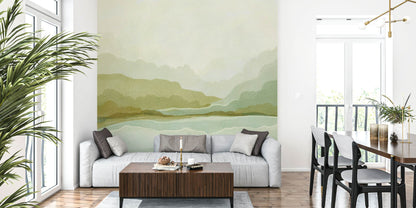 Gentle Hillside Charm Peel and Stick Wall Mural Sample - Landscape, Neutral, Mural