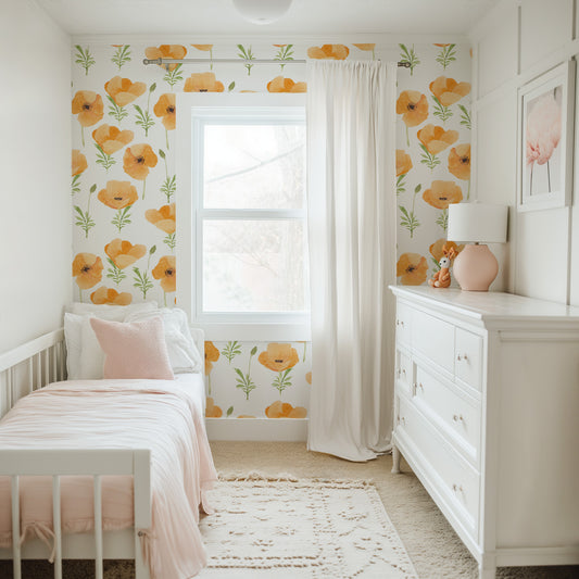 Orange Dream Poppy Wallpaper