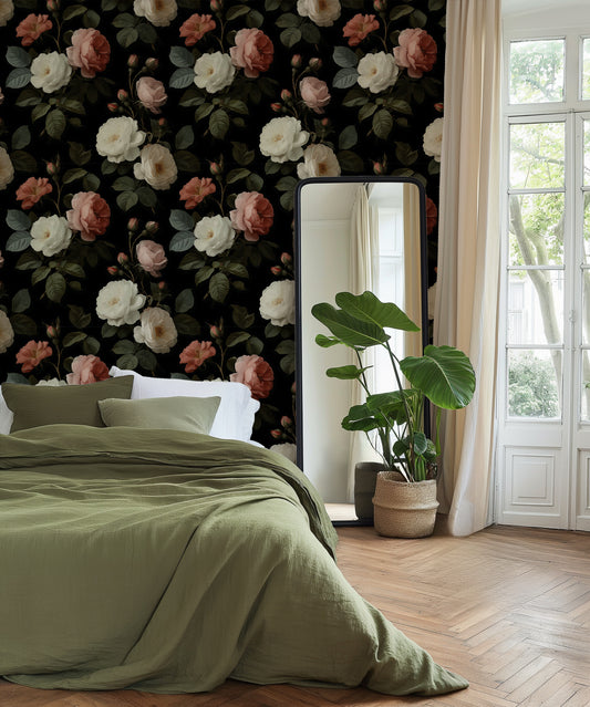 Gothic Midnight Bloom Peel and Stick Wallpaper
