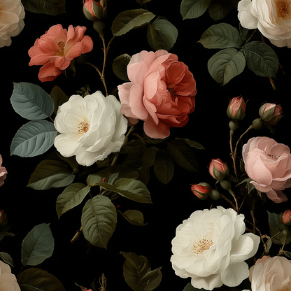 Gothic Midnight Bloom Peel and Stick Wallpaper