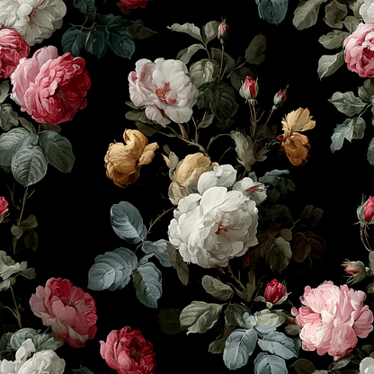 Gothic Rose Peel and Stick Wallpaper