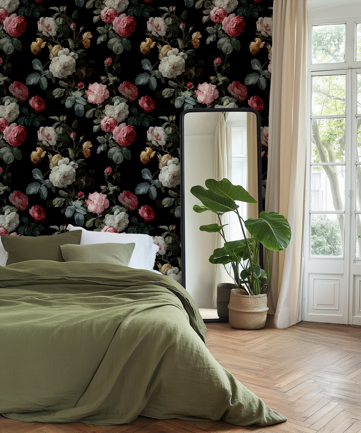 Gothic Rose Peel and Stick Wallpaper