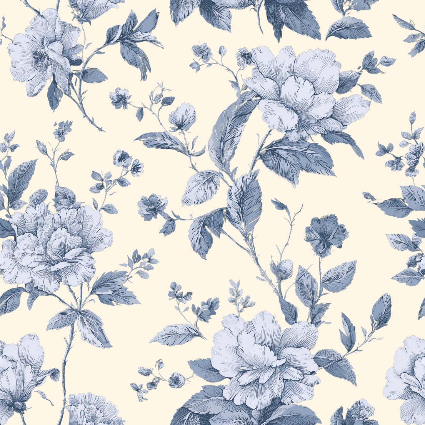Grandmillennial Noir Botanical Peel and Stick Wallpaper Sample