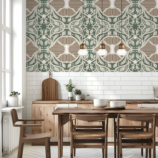 Green Geometric Wallpaper