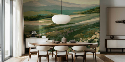 Hillside Floral Bliss Peel and Stick Wall Mural - Floral, Botanical, Mural