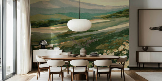 Hillside Floral Bliss Peel and Stick Wall Mural - Floral, Botanical, Mural
