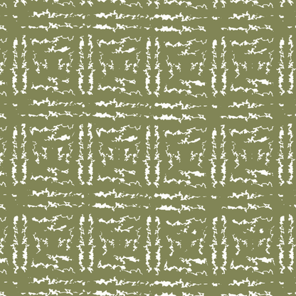 Pattern of white squiggles on a green background