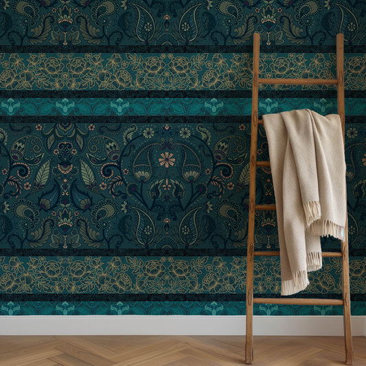 Indonesian Batik Paisley Wallpaper