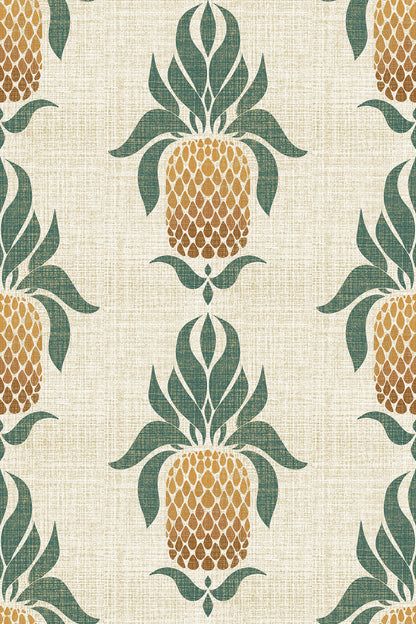 Vintage Vacation Pineapples Wallpaper