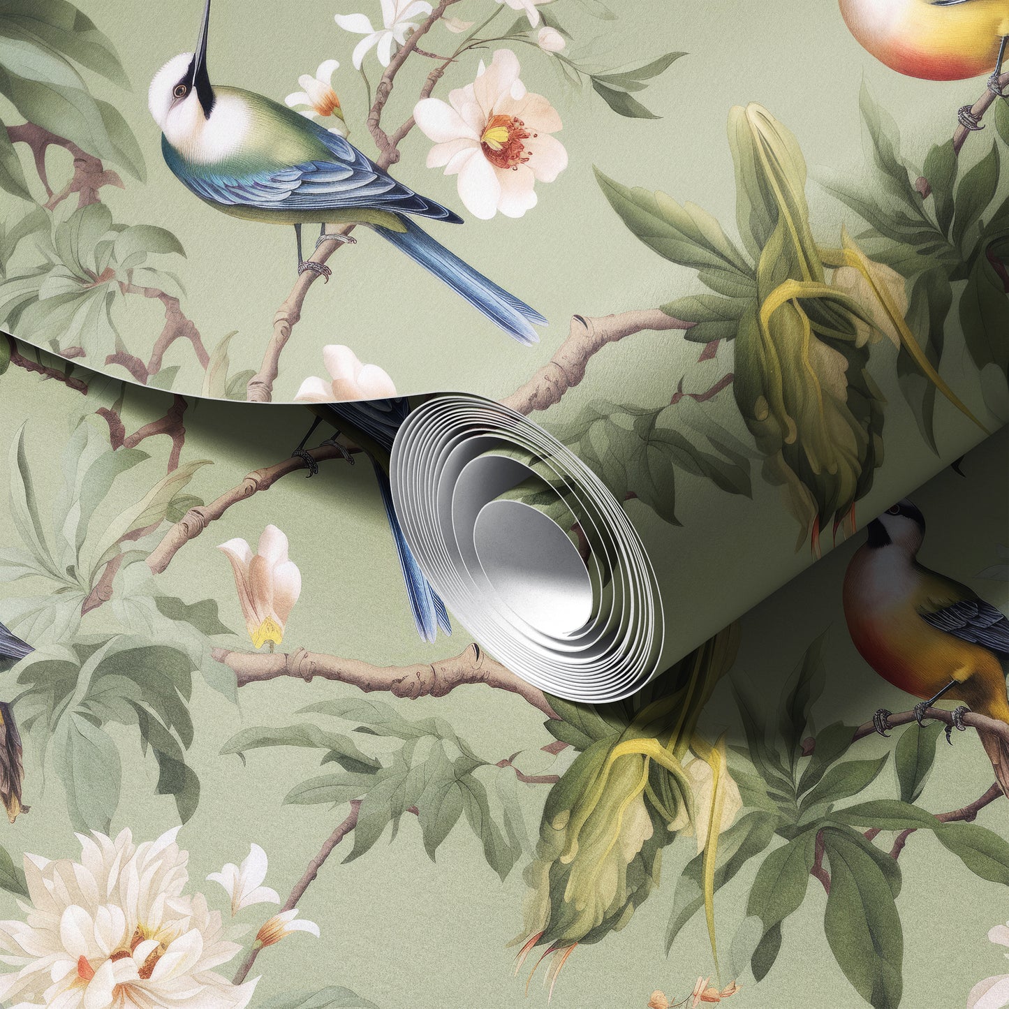 Jade Aviary Wallpaper