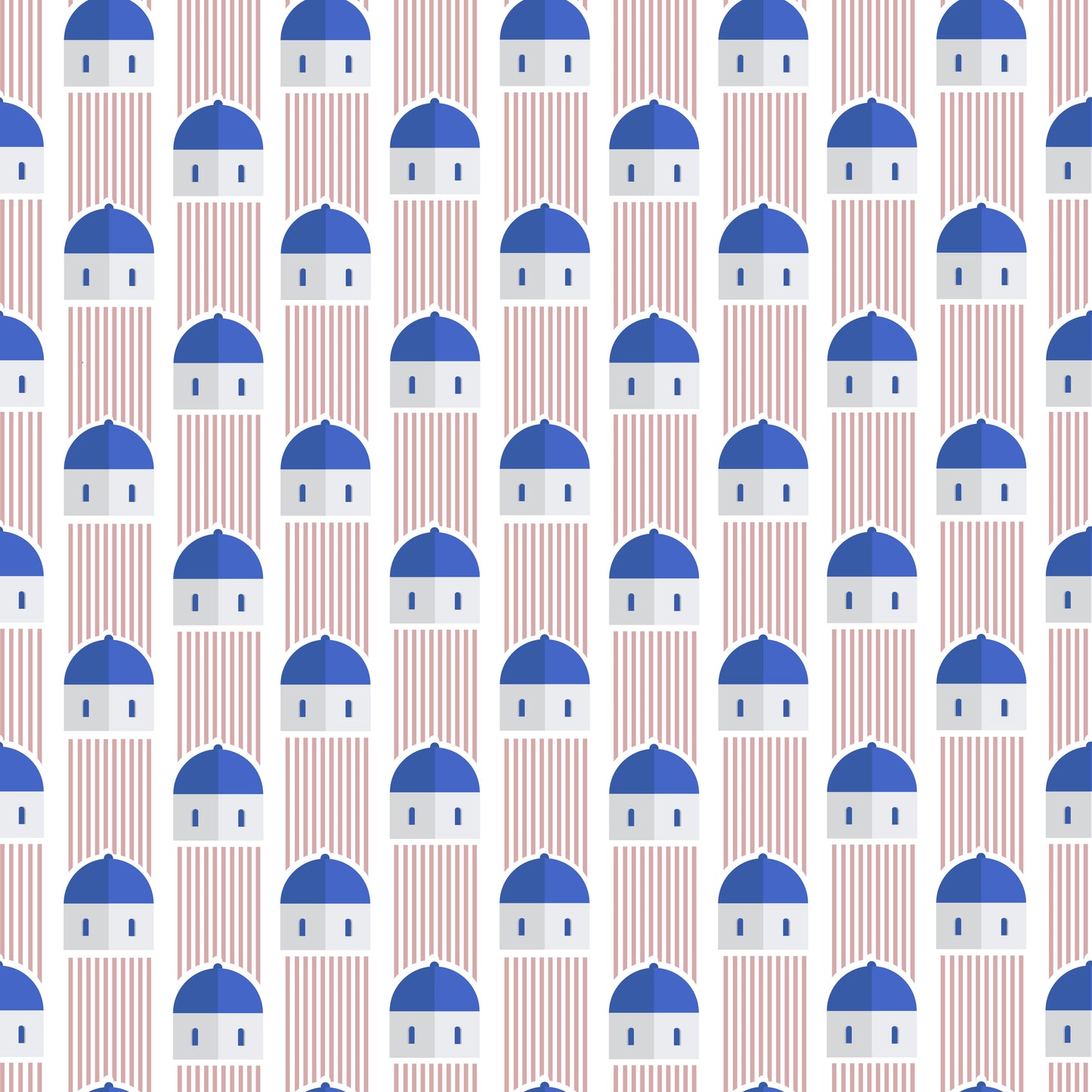 Santorini Stripes Wallpaper