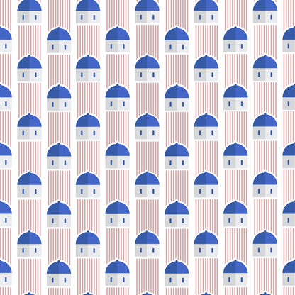 Santorini Stripes Wallpaper