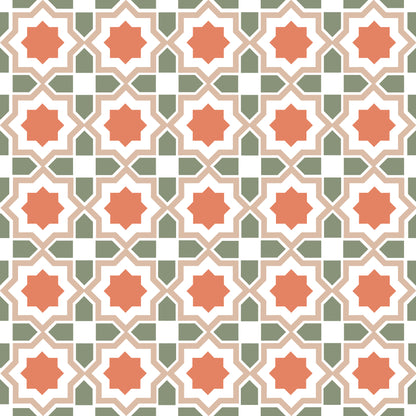 Traditional Geometric Tile Wallpaper
