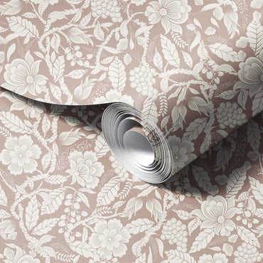 Lush Floral Blush Wallpaper