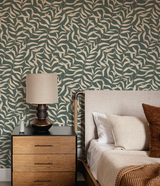 Neutral Leaves Wallpaper