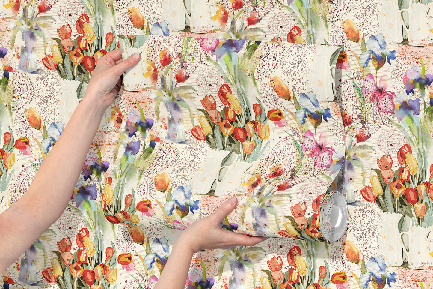 Sketchbook Floral Studio Study Peel and Stick Wallpaper
