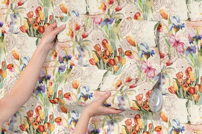 Sketchbook Floral Studio Study Peel and Stick Wallpaper Sample