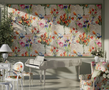 Sketchbook Floral Studio Study Peel and Stick Wallpaper Sample