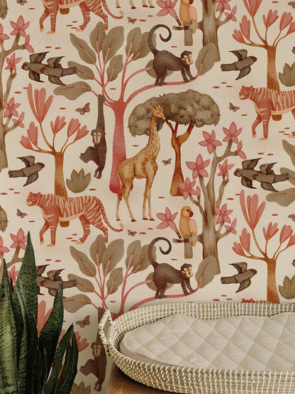 Storybook Jungle Adventure Peel and Stick Wallpaper