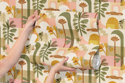 Mid Century Mod Oasis Peel and Stick Wallpaper