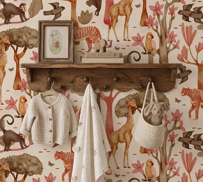 Storybook Jungle Adventure Peel and Stick Wallpaper