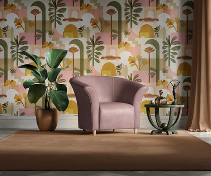 Mid Century Mod Oasis Peel and Stick Wallpaper