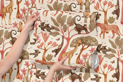 Storybook Jungle Adventure Peel and Stick Wallpaper