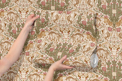 Feminine Western Americana Cowgirl Peel and Stick Wallpaper