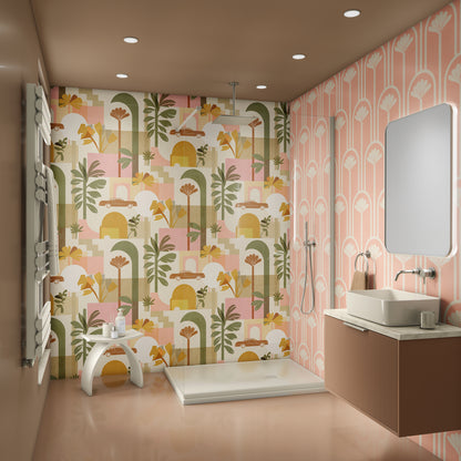 Mid Century Mod Oasis Peel and Stick Wallpaper