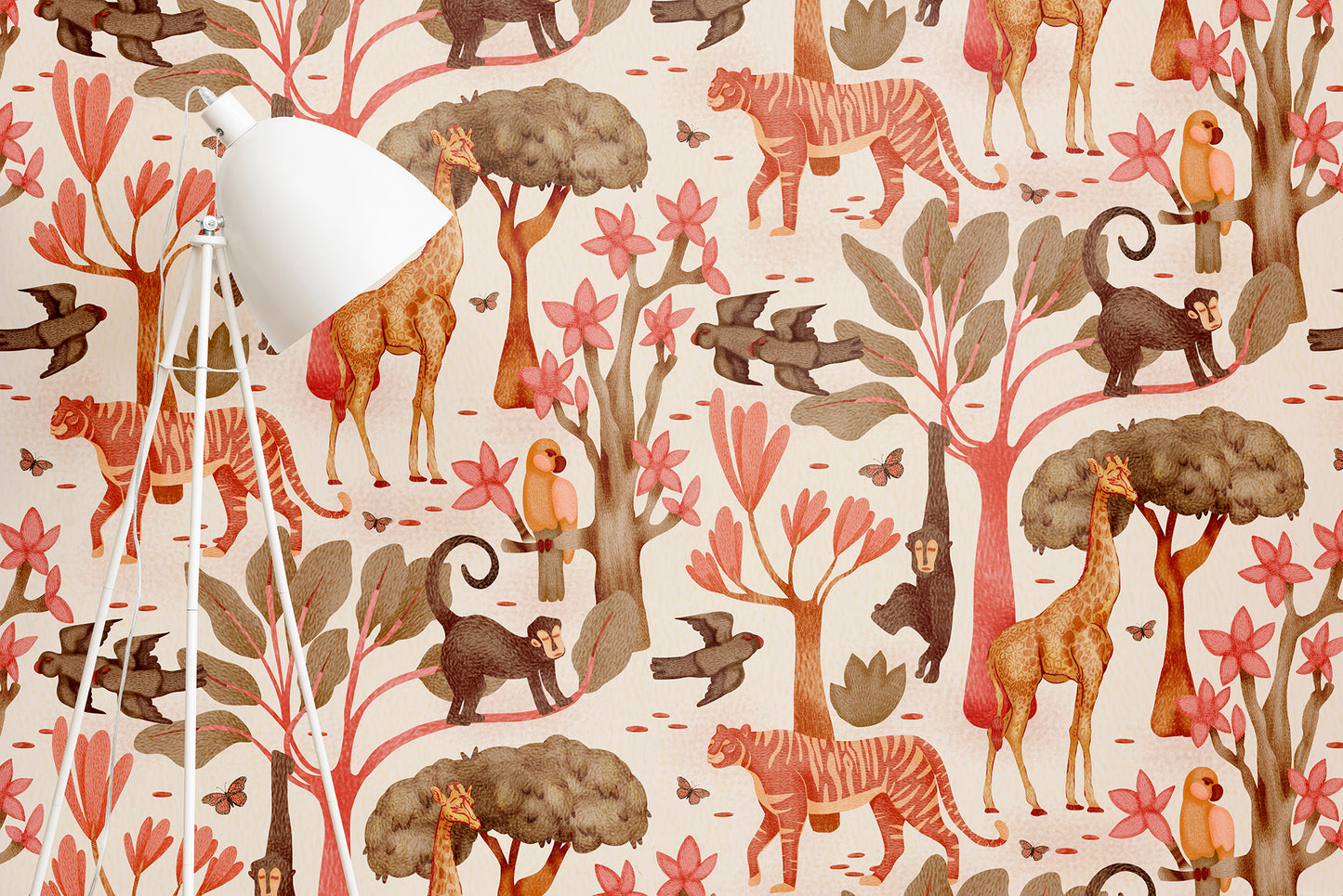 Storybook Jungle Adventure Peel and Stick Wallpaper Sample