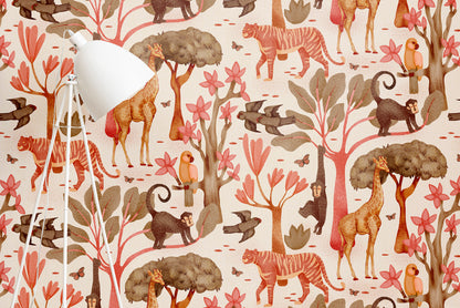 Storybook Jungle Adventure Peel and Stick Wallpaper