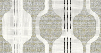 Gray Flannel Ogee Wallpaper