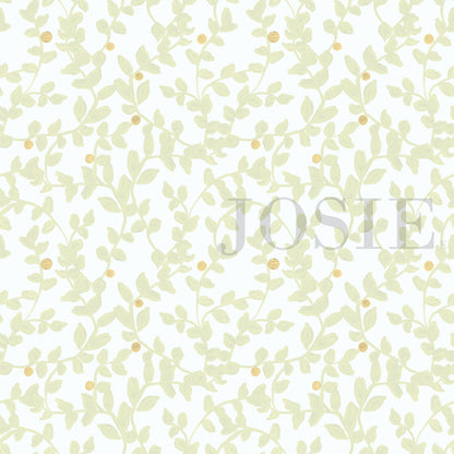 Oil Painted Foliage White peel and stick wallpaper pattern swatch