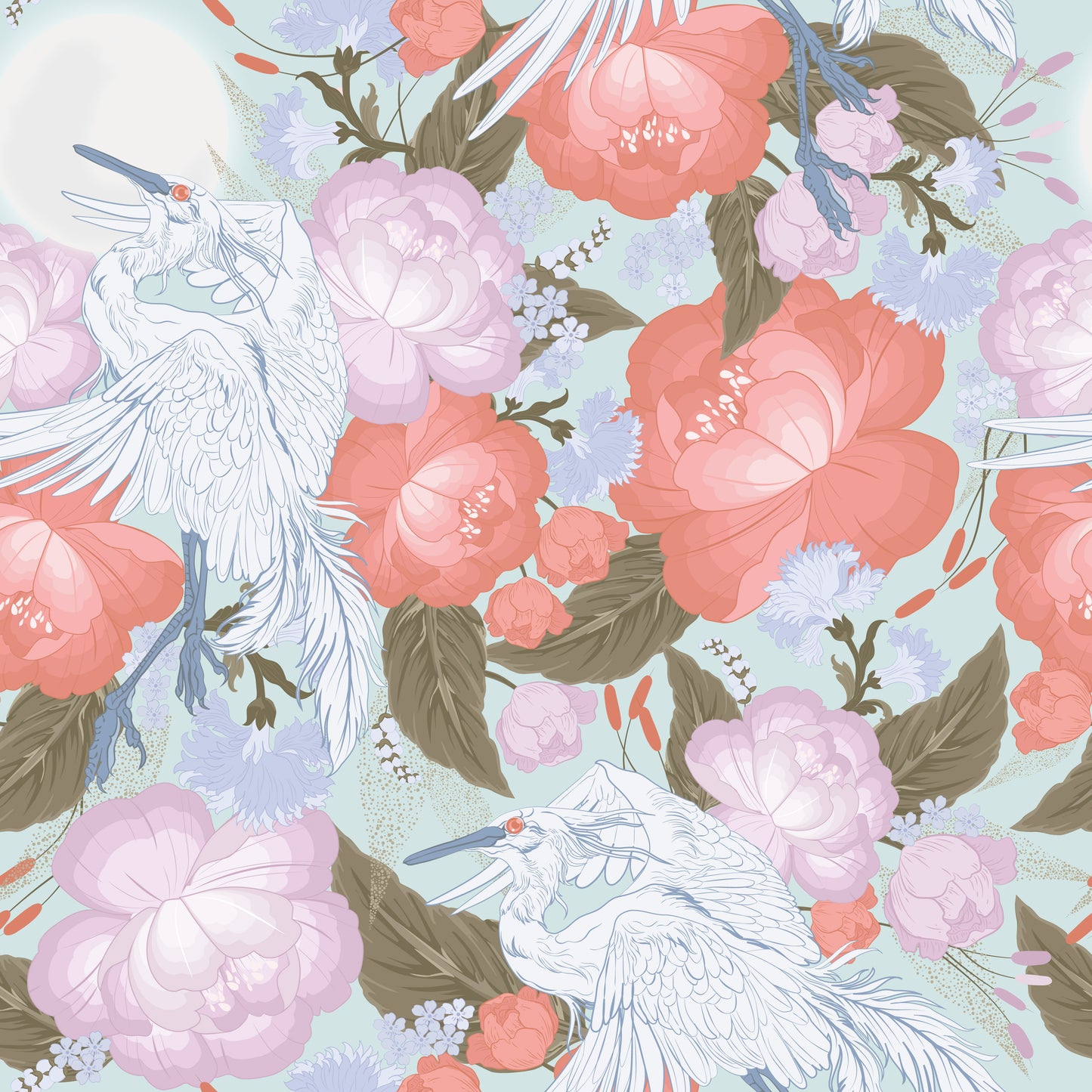 Magestic Cranes Wallpaper