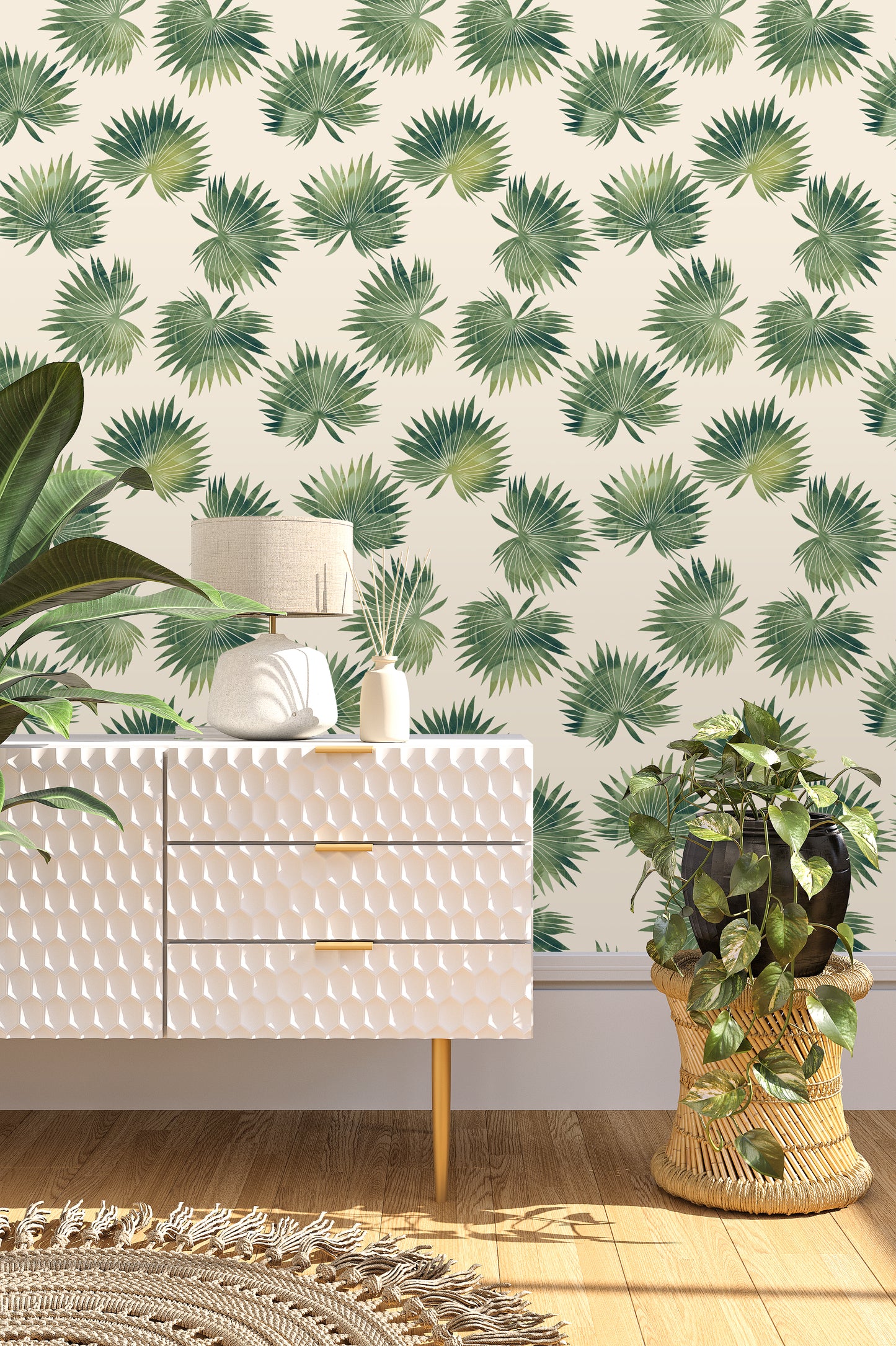 Palm Tropical Leaf Wallpaper