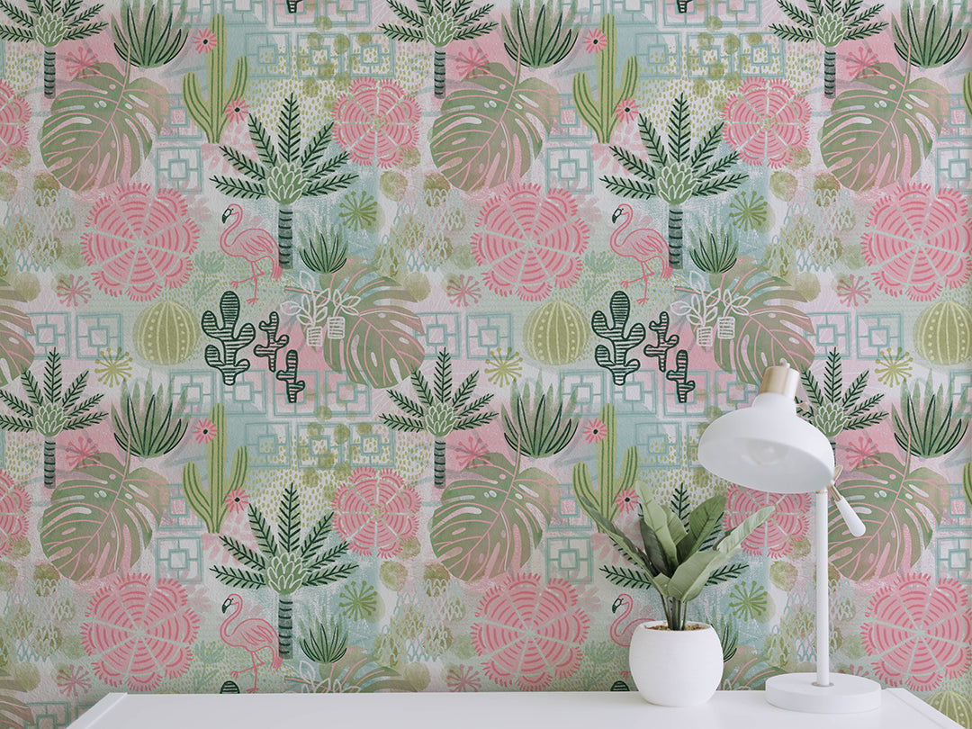 Palm Springs Dreams Peel and Stick Wallpaper - Botanical, Tropical