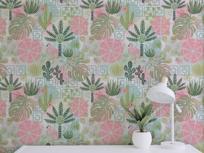 Palm Springs Dreams Peel and Stick Wallpaper - Botanical, Tropical