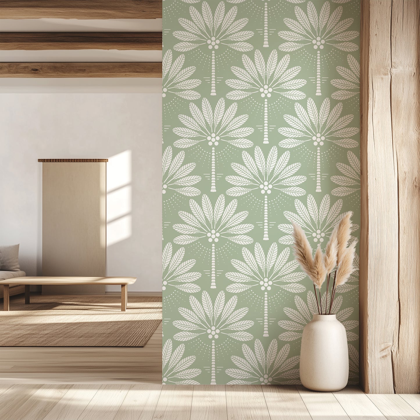 Palm Trees with Fruits Wallpaper