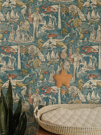 Pirate Sea Adventure Peel and Stick Wallpaper