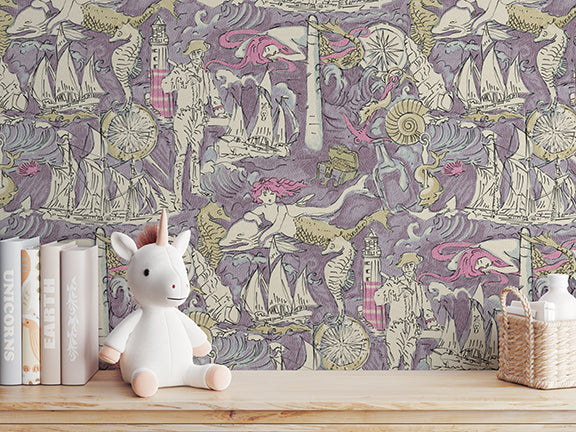 Pirate Sea Adventure Peel and Stick Wallpaper