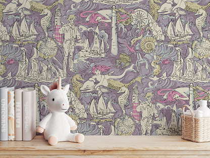 Pirate Sea Adventure Peel and Stick Wallpaper