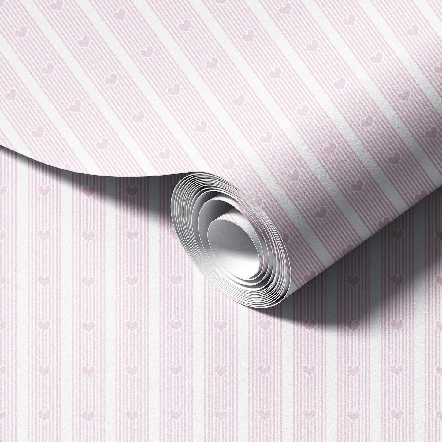 Preppy Heart Stripes Wallpaper