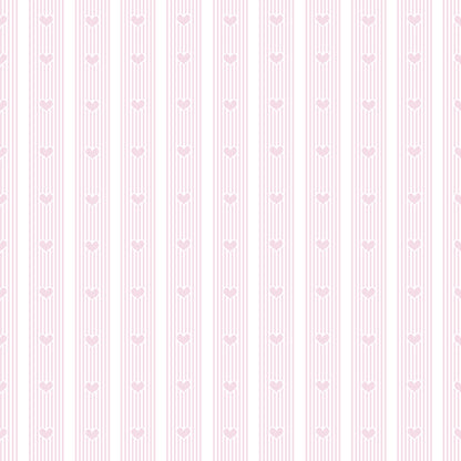 Preppy Heart Stripes Wallpaper